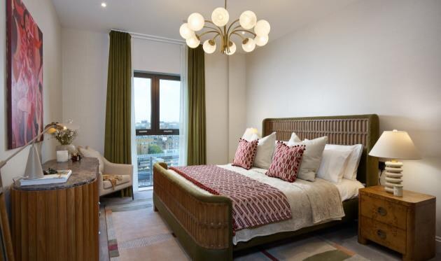 Camden Goods Yard show apartment bedroom